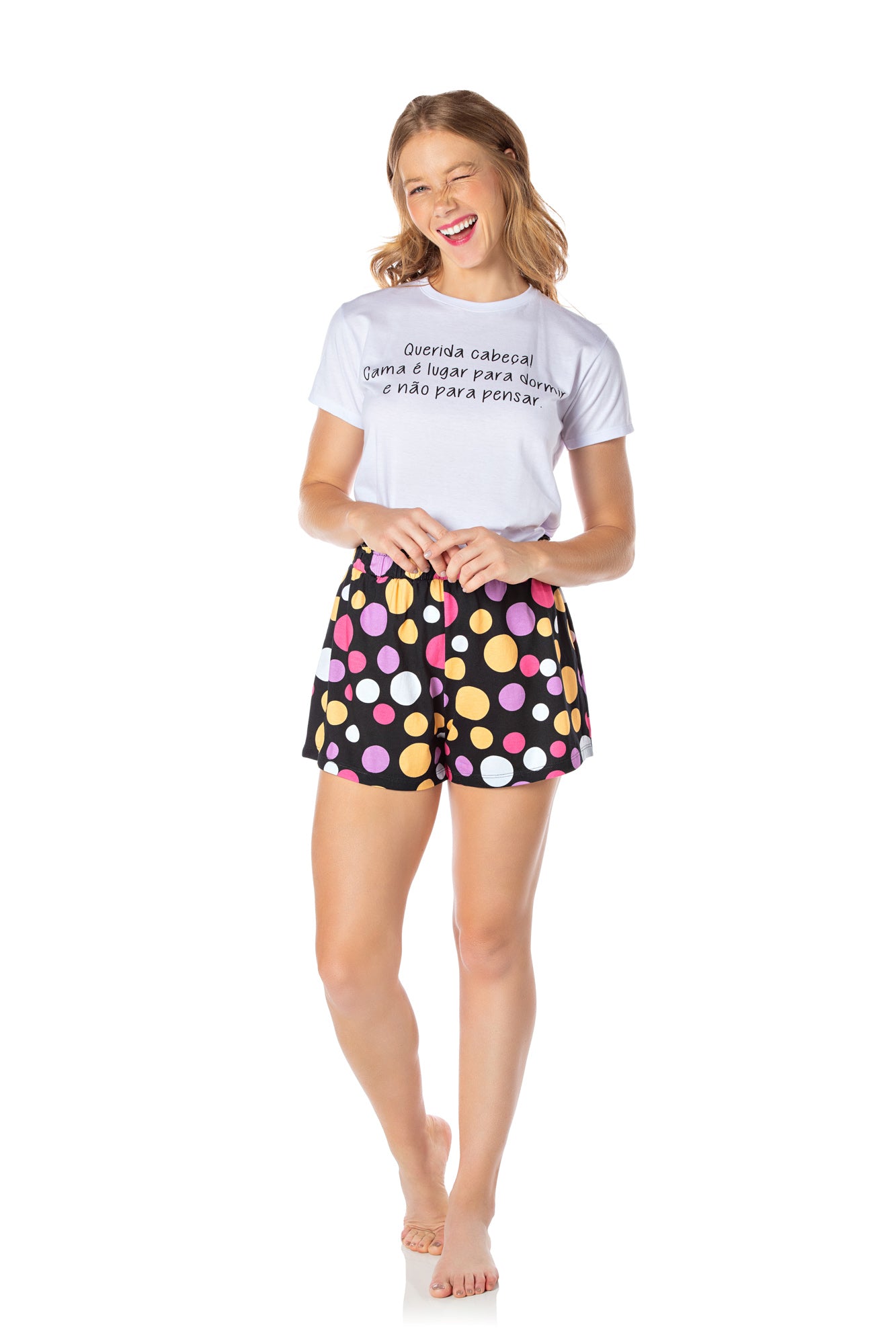 Written Balls Short Pajama Set