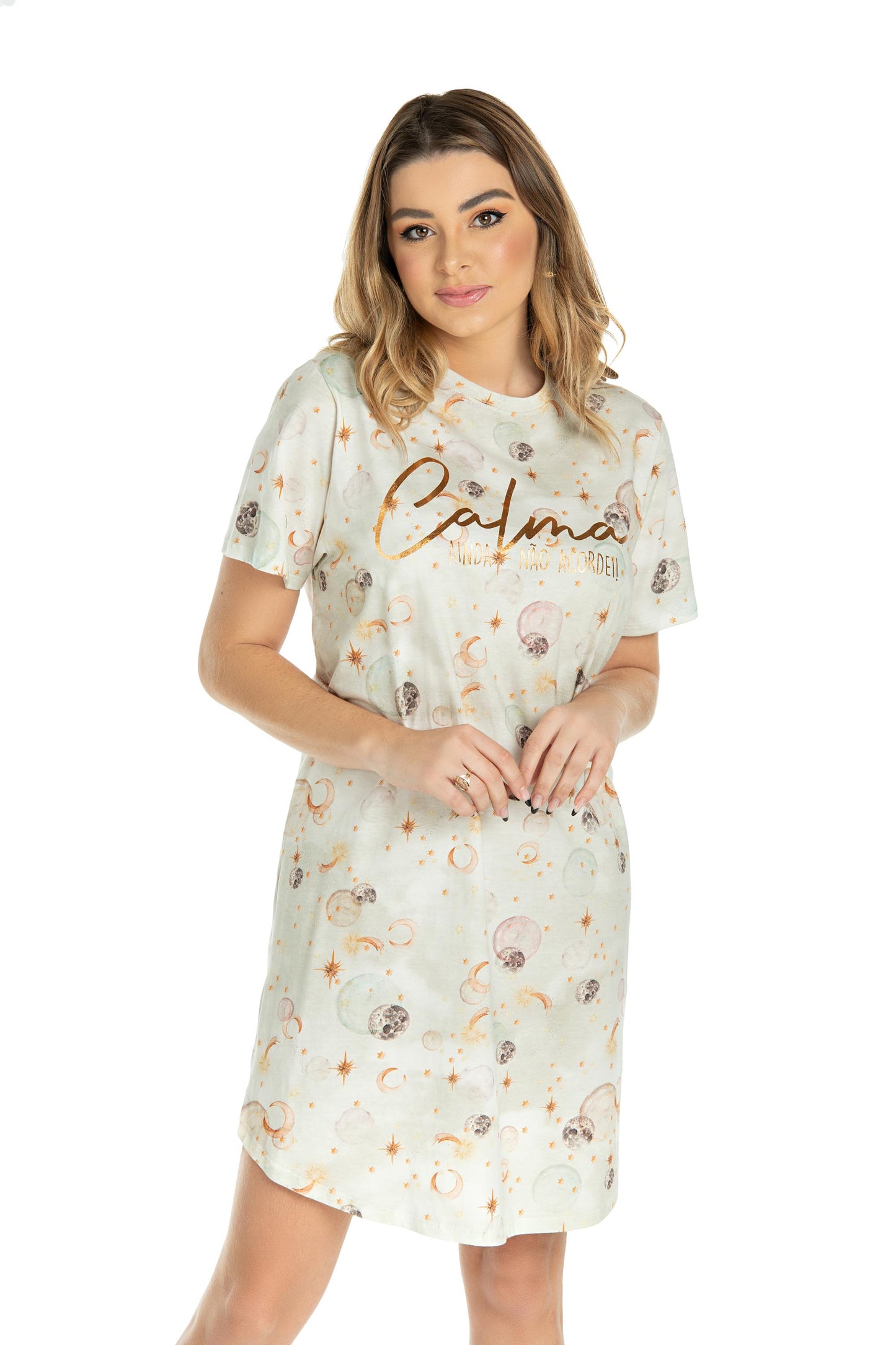 Galaxy Nightgown with Writing