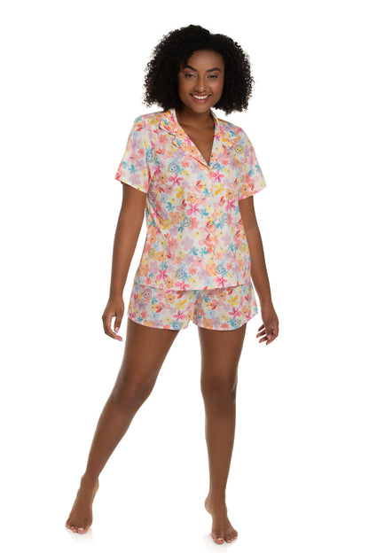 Smile Flowers Colorful Pajama Set