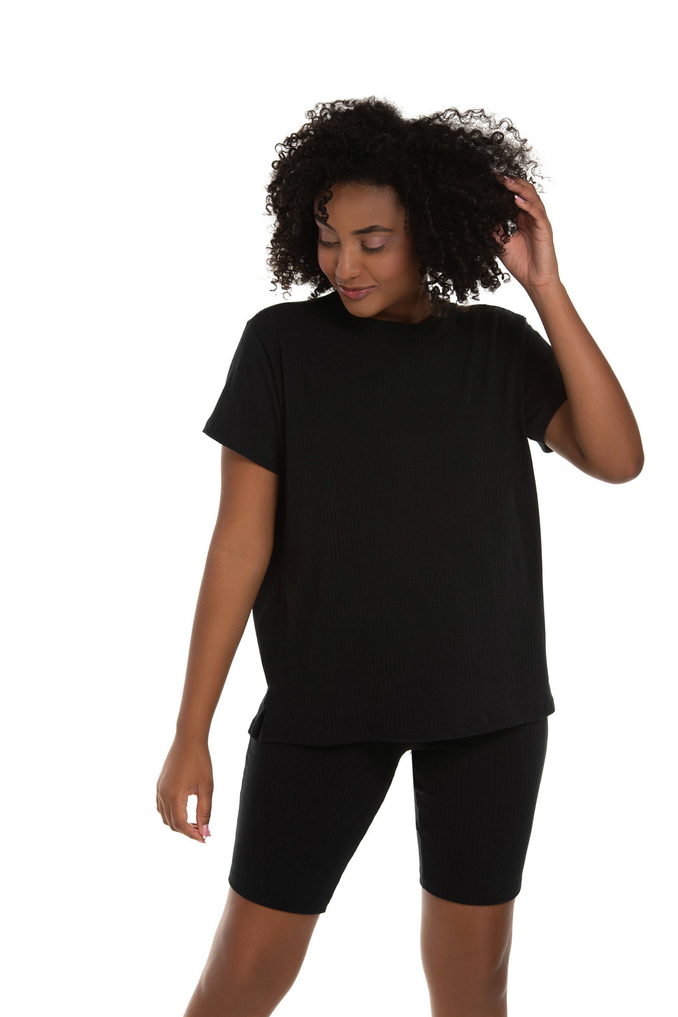 Basic All Black Loungewear Set