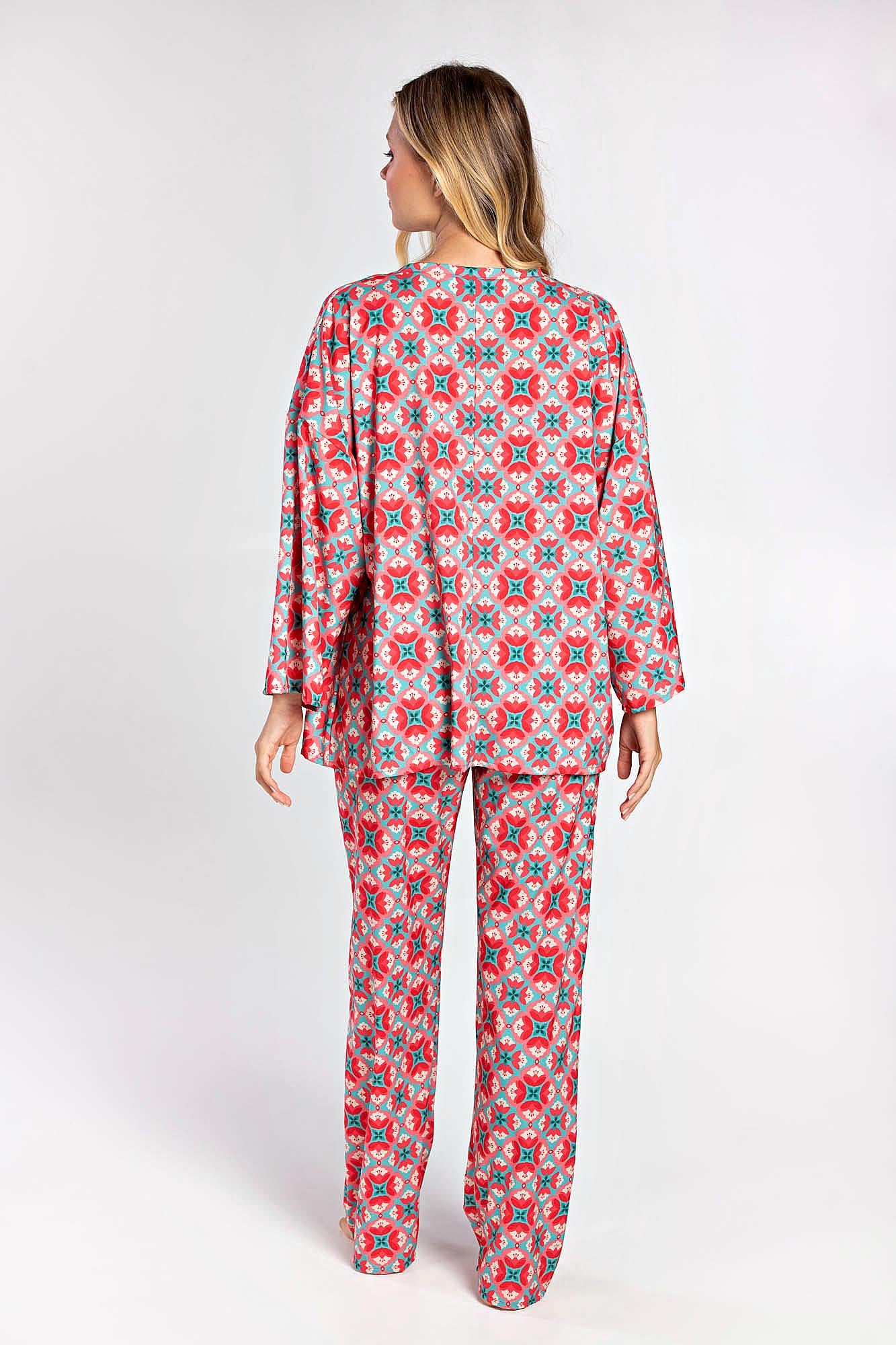 3-Piece Set Colorful Print Pajama Set