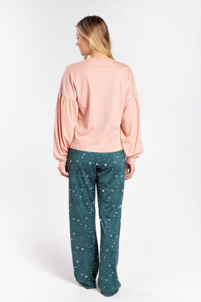 Horoscope With Lettering Long Pajama Set