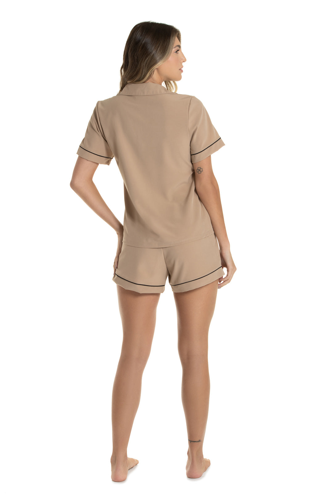 Nude Short Pajama Set