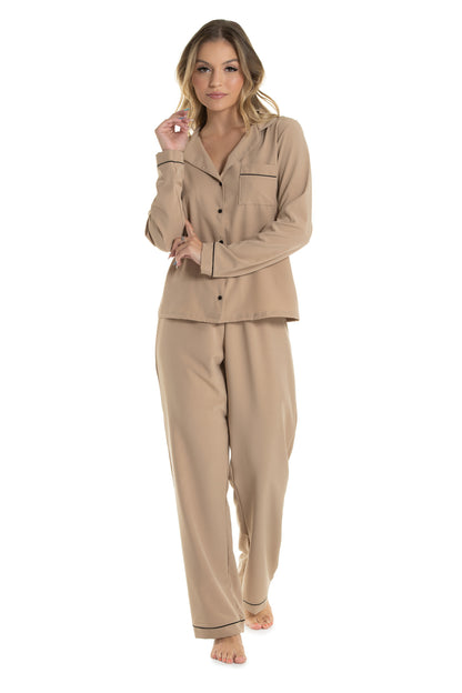 Nude Long Pajama Set