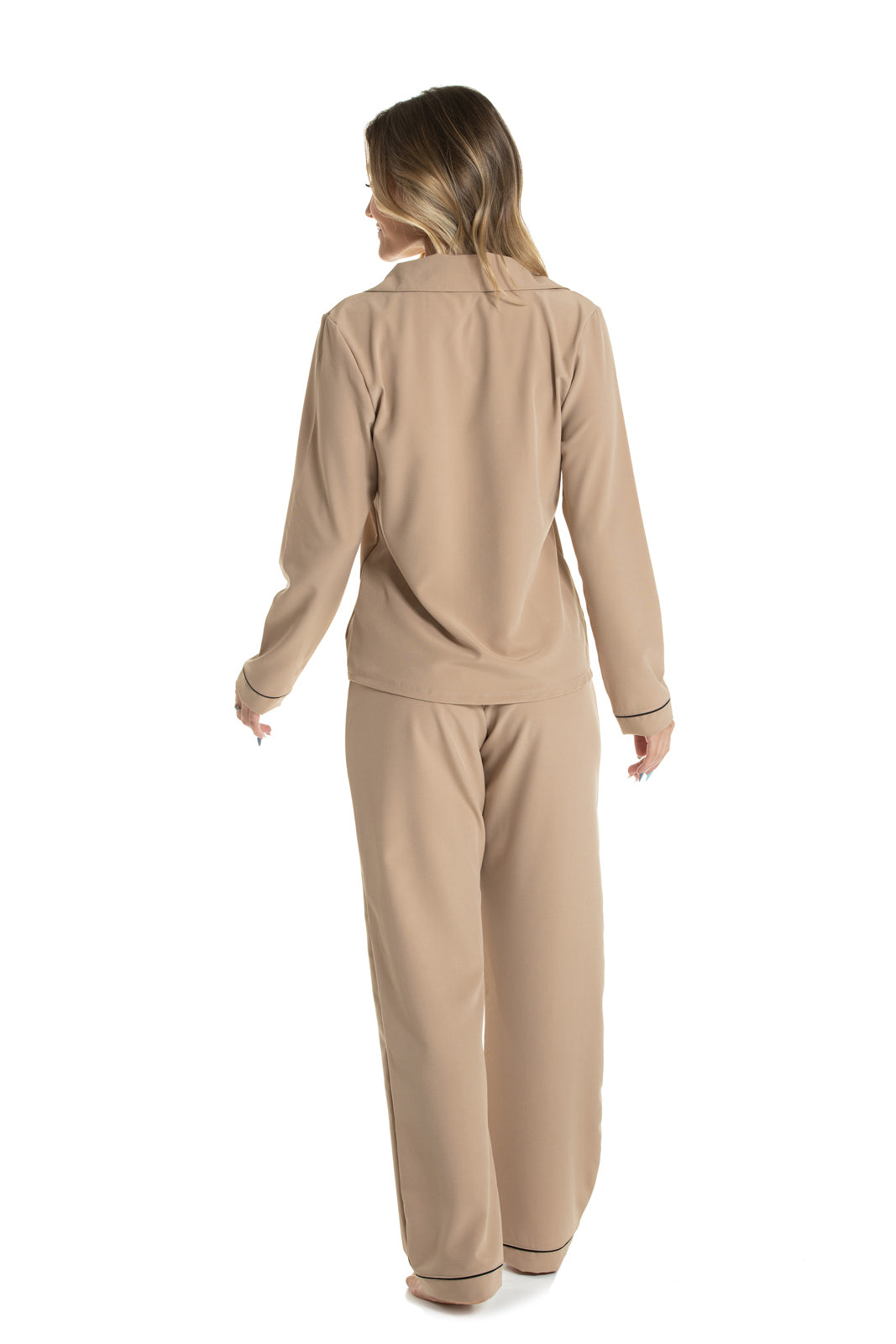 Nude Long Pajama Set