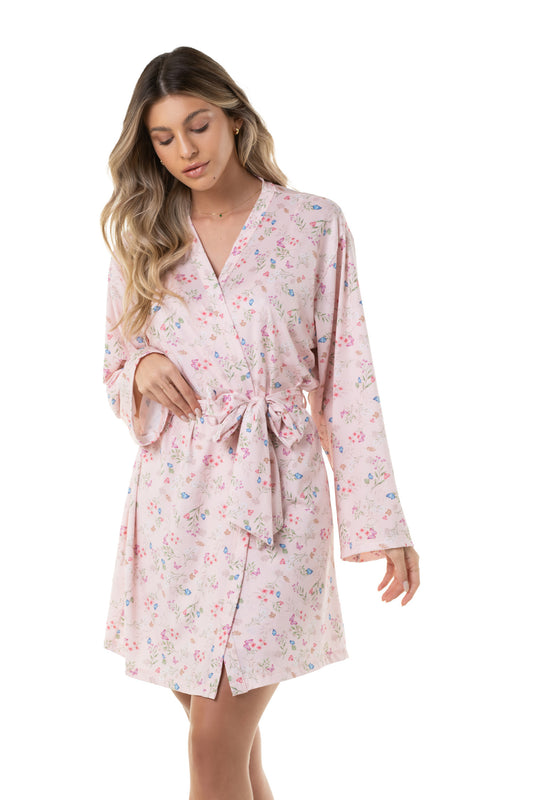 Light Pink Butterflies Robe