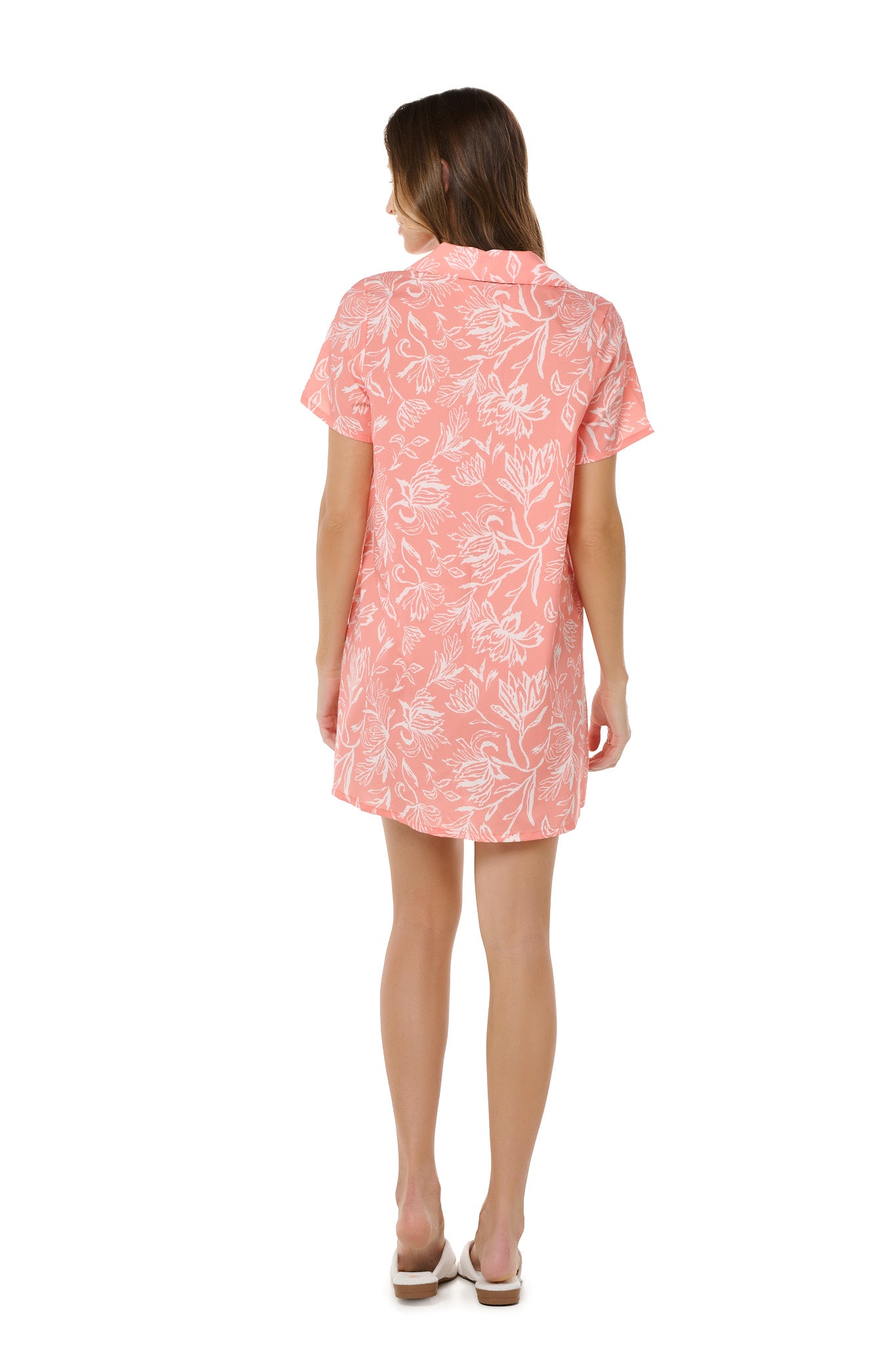 Salmon Floral Nightgown