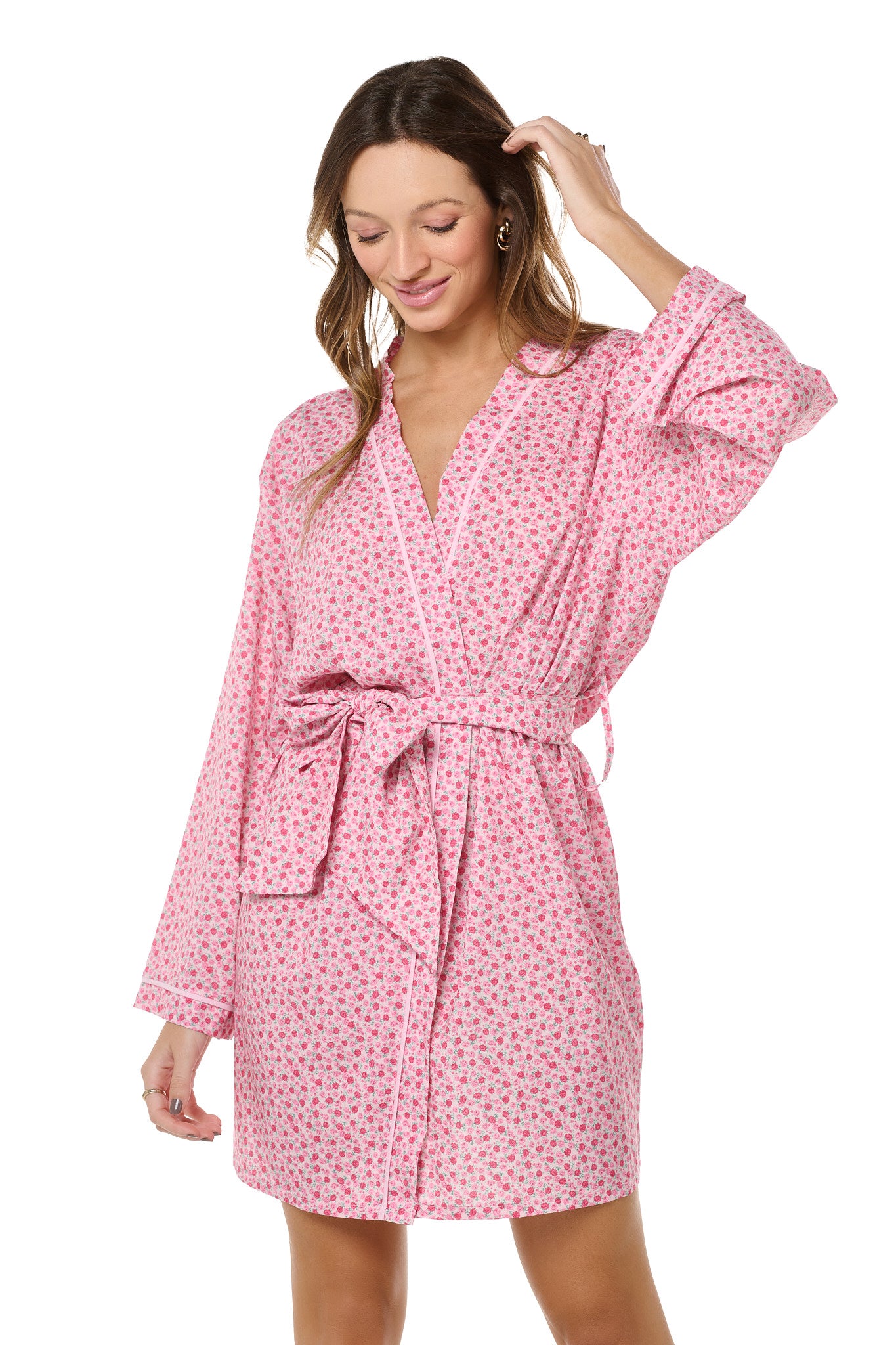 Mini Floral Pink Robe