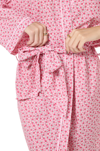 Mini Floral Pink Robe